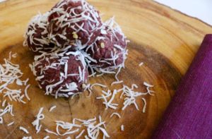 Looking for healthy recipes for your Mardi Gras party? Try these Purple Sweet Potato Power Bites by Sharon Palmer, The Plant-Powered Dietitian, plus 17 other dietitian-approved festive dishes!